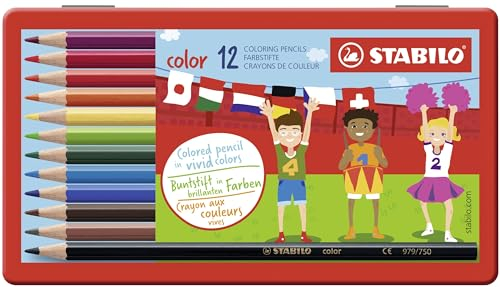 STABILO - Buntstift - color - 12er Metalletui - mit 12 verschiedenen Farben