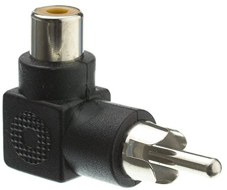 CableWholesale's RCA Right Angle Adapter, RCA Female to RCA Male, 90 Degree Elbow