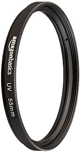 Amazon Basics 55 mm Filtro de Protección UV Circular para Imágenes Más Claras, Protege contra el Polvo, la Suciedad y los Arañazos