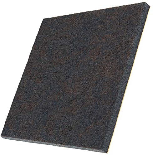 Adsamm® / 4 x filtglidare/brun / 100 x 100 mm/fyrkantig / 5,5 mm tjock självhäftande möbelglidare/självhäftande filt i premiumkvalitet
