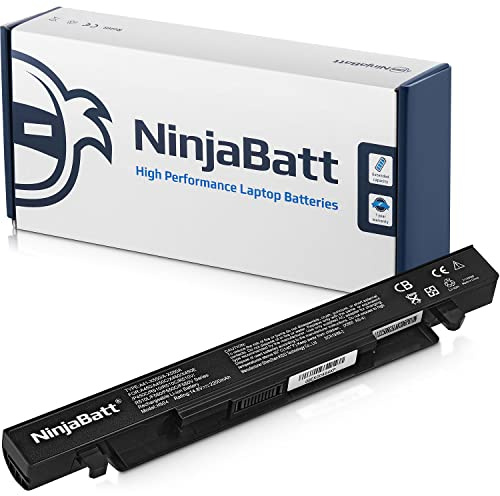 NinjaBatt Batterie pour ASUS A41-X550A A41-X550 F550 F450 X550 R510C R510J | Compatible ASUS A550 K550 P550 X550C X550DP X550E X450 A550L X550J R510 – 4 cellules 2200mAh 33Wh
