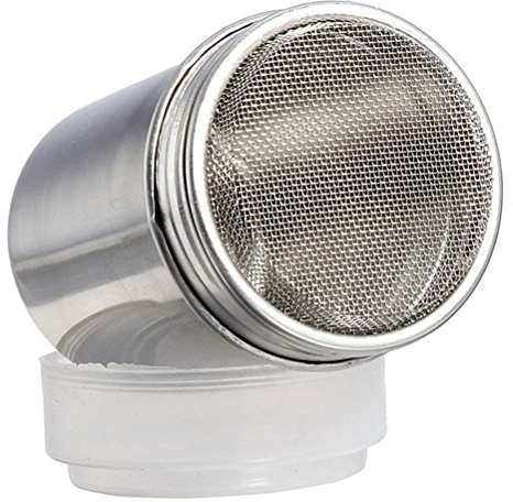 BESTOMZ Edelstahl Pulverstreuer Powder Shakers Schokoladenstreuer Edelstahl Kakaostreuer Puderzuckerstreue mit Deckel Puderzucker Streuer Mehlstreuer Puderzucker Streuer für Schokolade, Puderzucker