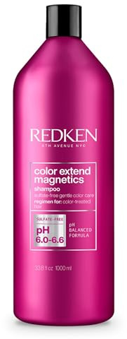 Redken Color Extend Magnetics Shampoo | For Color-Treated Hair | Gently Cleanses & Protects Color | With Amino Acid | Sulfate-Free | 33.8 Fl Oz