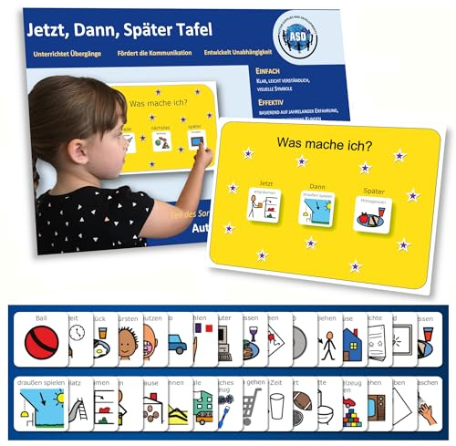 Autism Supplies & Developments-Plástico Visual Now Next Later Board (Alemán), Color Azul (Autism Supplies and Developments De_Nnl) , Color/Modelo Surtido