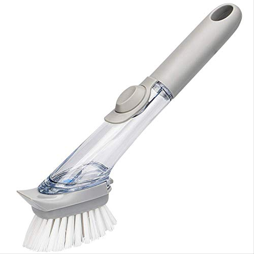 Automatic Liquid Addition Pot Washing Hydraulic Brush Kitchen Multifunctional Long Handle Brush Dishwashing Brush Lazy Cleaning