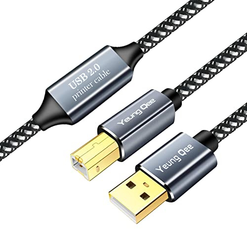 Printer Cable 20M,USB Printer Cable High Speed USB 2.0 A Male to Type B Male Printer Scanner Cable Cord Compatible with HP, Canon, Epson, Dell, Brother, Xerox, Samsung etc (20M)
