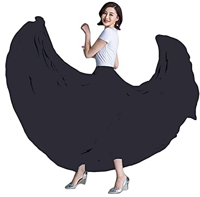 Damen Bauchtanz Rock Chiffonrock Tanzrock 720 Grad Großer Swing Röcke Lange Öffnungs Swing Rock Tänzerin Tanzkostüm Maxirock