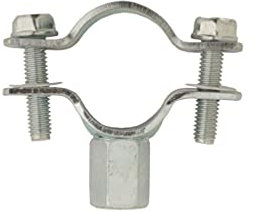 50 colliers lourd MARKS22, double embase Acier Zingué, classique - M8 - M10 - Diamètre tube 15-21 mm