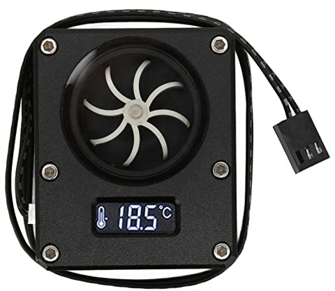 Annadue Wasserdurchflussmesser-Anzeige G1 / 4-Gewinde Drehzahl Wasserkühlungsmesser Computer-Durchflussmesser für PC-Wasserkühlung(Schwarz)