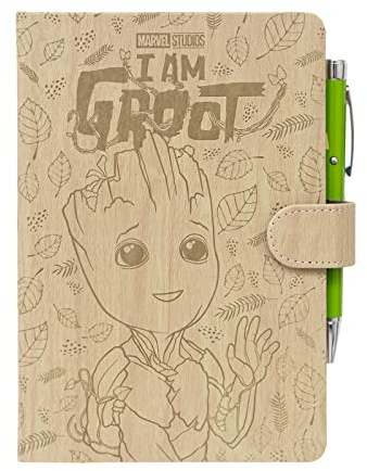 Grupo Erik Marvel Groot Notizbuch A5 Journal Tagebuch Merch Geschenke | Tagebuch mit Stift Dotted Bullet Journal Ringbuch Mädchen und Jungen Einschulung - Notizblock A5 14,8 × 21,0 cm
