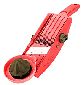 GEMÜSEHOBEL ROT TNS 3000 Multireibe, Gurkenhobel, Julienne Schneider Einer für Alles Schneidet Stifte oder Würfel, dick oder dünn