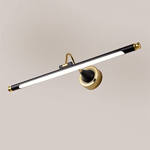 Luci da toeletta nere a LED Lampada frontale a specchio regolabile, Apparecchio di illuminazione per bagno a striscia lineare sopra l'armadietto a specchio, Lampade da specchio per toilette per toilet