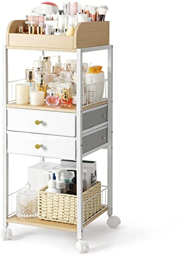 Makeup Organizer, Floor Skincare Organizers, Make Up Organizers and Storage with Drawers, Vanity Organizer Cosmetics Display Cases Holder for Skin Care Nail Polish Perfume Makeup brush Hair Tool