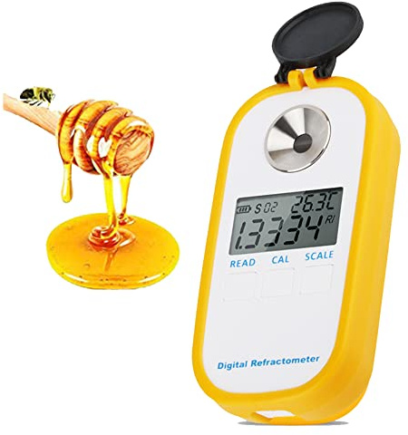 KELUNIS Digital Honey Refrattometer Miele umidità Brix Bee Baume 0-90% Acqua Portatile 5-38% Apicoltura Tester Miele Concentrazione Meter
