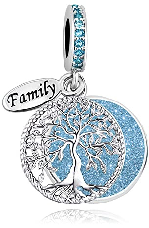 ZakiaHo Breloque arbre de vie étincelante pour bracelets et colliers Pandora pour femme, Cuivre, Pas de gemme