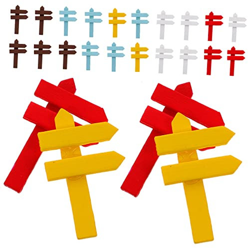 BESPORTBLE 25pezzi Mini Recinzione Legno Giocattolo Casa Accessorio Attrezzo Giardino Ornamento Decorazione Soggiorno Camera Letto Sala Pranzo