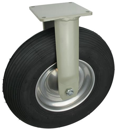 Rollentechnik Rollentechnik Bockrolle Rad Luftreifen Ø400x100 mit Rollenlager & Anschraubplatte Bauhöhe 458mm Tragfähigkeit 250 kg