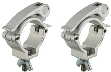 Schnellspann-Bühnenbeleuchtungsklemme, Aluminiumlegierung, strapazierfähig, 99,8 kg, DJ-Traversen 48–51 mm, passend für 4,8–5,1 cm Klemmen für Rohr/Rohr OD