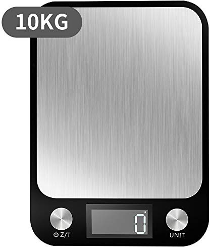 DDKYHU Bilancia Elettronica da Cucina Digitale da 5 kg 10 kg Bilancia da Cucina Impermeabile per Uso Domestico in Acciaio Inossidabile per Gioielli di precisione (Colore : 5KG) (5kg) (10kg)