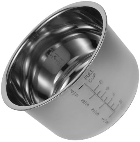 HOLIDYOYO Pentola Interna Cuociriso in Acciaio Inox 304 Rivestimento Sostitutivo Universale Per Cuociriso Elettrici Capacità 2 Kg Facile Da Pulire E Multiuso Per Cucina Domestica