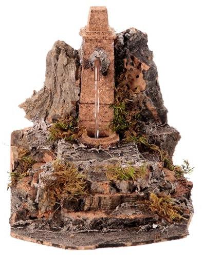 Brunnen mit fliessendem Wasser, antikisierend, Krippenzubehör, neapolitanischer Stil, für 12 cm Krippe, 20x20x25 cm