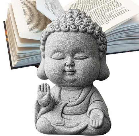 Generisch Miniatur-Buddha-Figur, Buddha-Statue-Ornamente, Kleine Statue Teeornamente, Meditations-Buddha-Dekoration, kleine Statue, Tee-Ornamente, Siltstone-Gartendekoration für Tisch, Terrasse