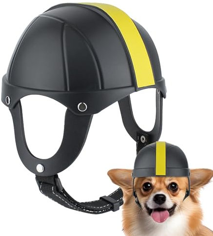 Hundeschutzhelm - Schutzhelm für Haustiere zum Motorradfahren,Fahrrad-Outdoor-Schutzhut, verstellbar und stilvoll für Spaziergänge mit Katzen und Hunden