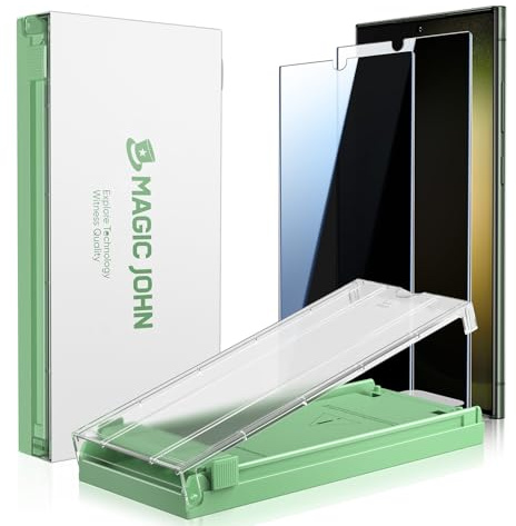 MAGIC JOHN Sichtschutzfolie für Samsung Galaxy S23 Ultra, 2 Stück | 28° Sichtschutz, staub- & blasenfreie Montage, Face ID & hüllenkompatibel, fingerabdruckabweisend, kratz- & stoßfes