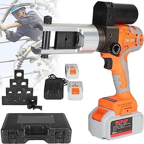 Pinza crimpatrice idraulica a batteria con morsetti rotanti a 360°, coppia elevata per crimpatura efficiente del cavo