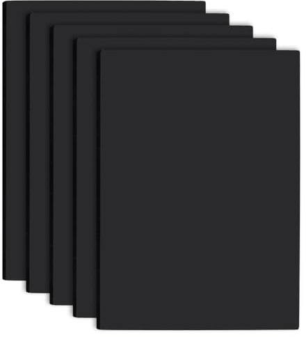 BENECREAT 5 st svart PVC-skumbräda, 30 x 20 cm rektangel, utökat PVC-lakansfästbräda för skyltar visar skola och kontorsprojekt, 5 mm tjock