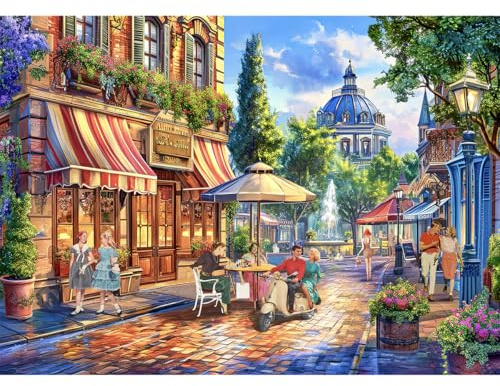 HUADADA Jigsaw Puzzles for Adults 1000 Pieces-British Street Scene | Gifts for men women,Family Games,Eco matte oil print,eye strain relief,tight puzzle piece fit,vibrant colours