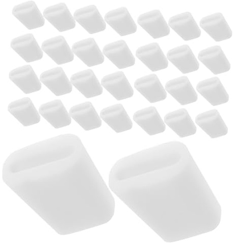 HOMSFOU 50 patas de repuesto para fregadero de cocina, protectores de goma para prevención de arañazos, patas blancas antideslizantes para el hogar y la cocina