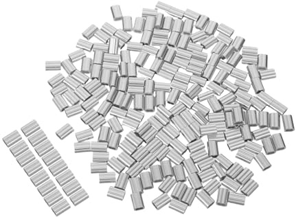 CLISPEED 200 Piezas Mangas de Aluminio para Cable Cuerda Manguitos de Presión Doble Barril para Cable