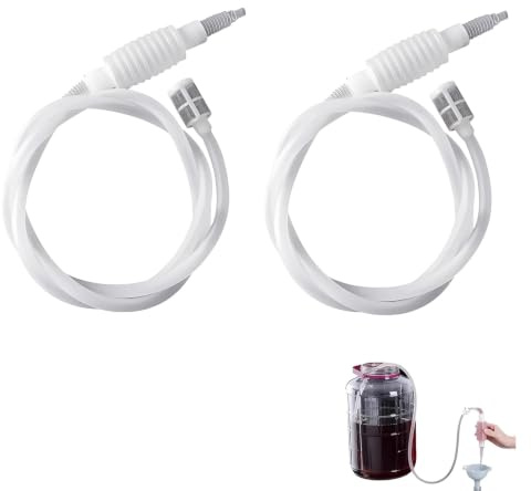 Wismont 2 Pack Siphon Pump Kit with Filter, Plastic Syphon Tube Wine Making Kit, Home Brew Equipment DIY Tools for Home Brew Beer Making