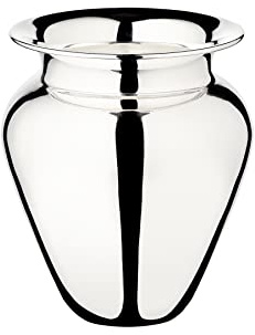 EDZARD Vase Antonia (Höhe 17 cm, ø 15 cm, Öffnung ø 9 cm), schwerversilbert - Blumenvase in Silber - Moderne Tulpenvase als Tischdeko