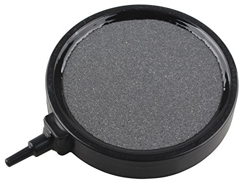 HALJIA 5-Inch Carborundum Round Bubble Disk Airstone Air Stone for Hydroponics Aquarium Fish Tank Pump, Aquarium Pond Tank
