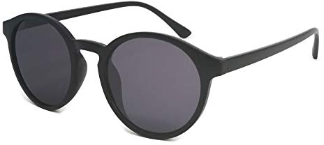 Primetta Runde Retro-Sonnenbrille/Flat Lens Sonnenbrille im Panto-Stil für Damen & Herren F2506329