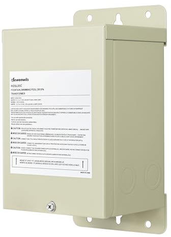 DEWENWILS 300W Low Voltage Pool Light Transformer, 120V AC to 12V/13V/14V AC, Multi-tap Safety Transformer for Pool Lighting, Spa, Underwater Fountain Lights, Outdoor Landscape Lights…