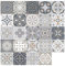 48pcs Pegatinas de Azulejos, Calcomanías de Azulejos Mosaico Retro Estilo Marroquí Autoadhesivo Azulejo Transferencias Pegatinas DIY Para Cocina Baño Decoración del Hogar (15 x 15 cm, 48PCS)
