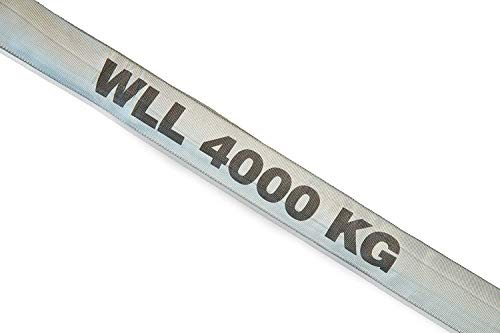 Dolezych Eslinga Redonda de Doble Revestimiento, Capacidad de Carga de 4000 kg, 3 m de Longitud Útil, Gris