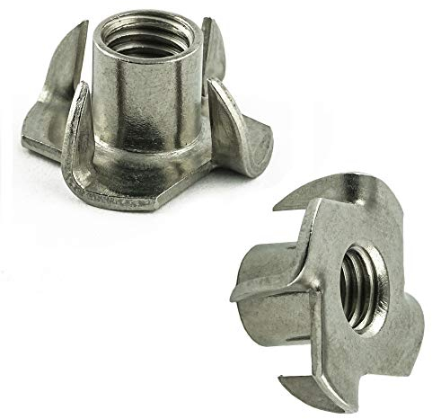 AGBERG Lot de 25 écrous à frapper M10 avec filetage pour bois en acier inoxydable VA A2 V2A