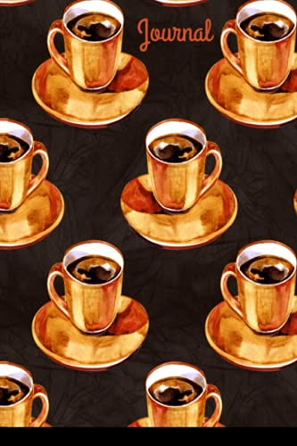 JOURNAL WITH COFFEE MOCHA COVER 6x9 SIZE WITH 200 LINED PAGES DIARY: Great gift for men or women!