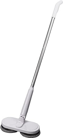 Maquer Cordless Mocio Elettrico, Elettrico Pulitore a Vapore, 60 Minuti Rumore Basso Pulizia del Pavimento, con Panno Sostituibile Mop Bagnati Lucidatrice con Acqua Nebulizzata per Legno Duro