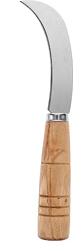 Luxshiny Stainless Steel Fruit Knife with Wooden Handle for Pineapple Banana Cutting and Peeling Kitchen Tool 7 Inch Multifunctional Fruit Cutter