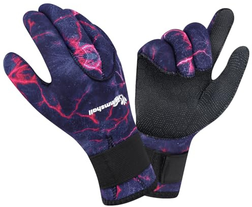 Summshall Wetsuit Gloves Neoprene Scuba Diving Gloves Surfing Gloves 3MM 3MM for Men Women, Thermal Anti Slip Flexible Dive Water Gloves for Spearfishing Swimming Rafting Kayaking Paddling