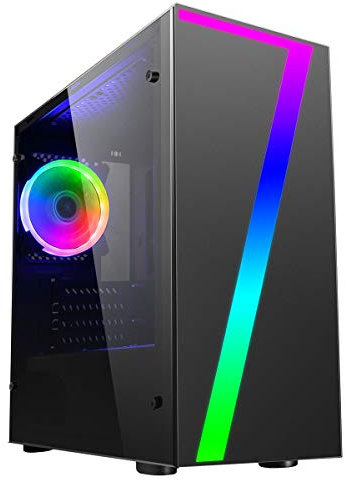OCHW Seven RGB Ultra Fast Home Office Gaming PC Desktop Computer AMD Ryzen 5 5600G 4.4Ghz 12 Threads ATI Radeon HD Graphics USB 3.0 960GB SSD 32GB DDR4 Wifi Windows 11 Pro