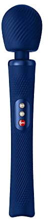 FUN FACTORY Massagestab VIM Wand Massager Midnight Blue – Made in Germany - aufladbares Massagegerät mit 3 verschiedenen Massageprogrammen und Massagekopf für entspannende Ganzkörpermassagen