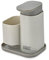 Joseph Joseph Duo Dispensador Jabón Cocina con Soporte para Esponja, Organizador y Almacenaje para Fregadero Cocina, Gris