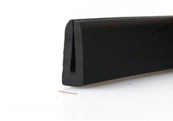 ZFISH 1/3/5 Meter Gummi-Randstreifen, U-Profil, Dichtung, Kantenschutz, Gehäuse, gebundenes Glas, Metallblech, Paneelbrett, kollisionssicher, flach, 1 x 4 x 8 mm, 5 Meter