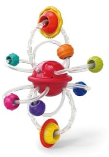 Moni Babyrassel, Greifling Planeten E7998 Beißring Lernspielzeug Handfangball bunt
